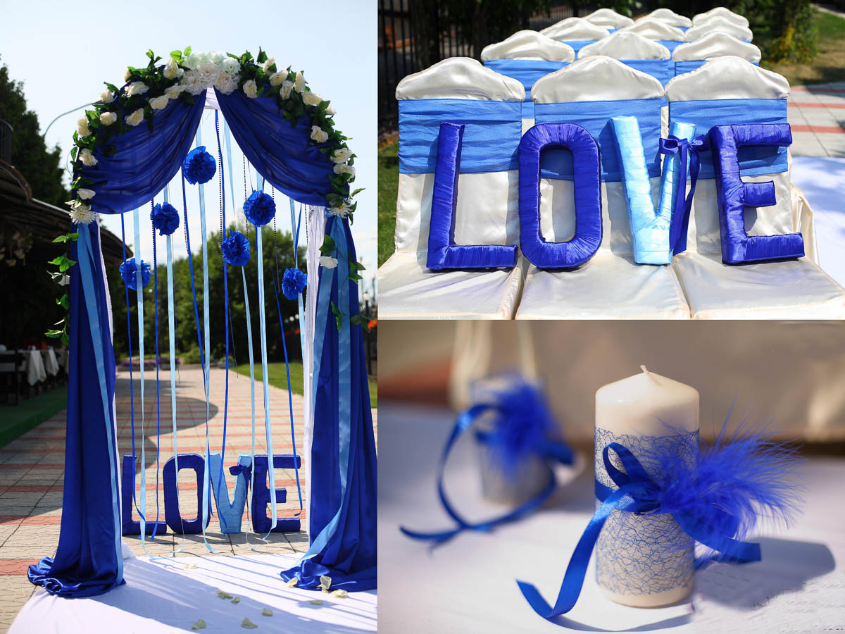 Организация свадьбы в синем цвете в Москве