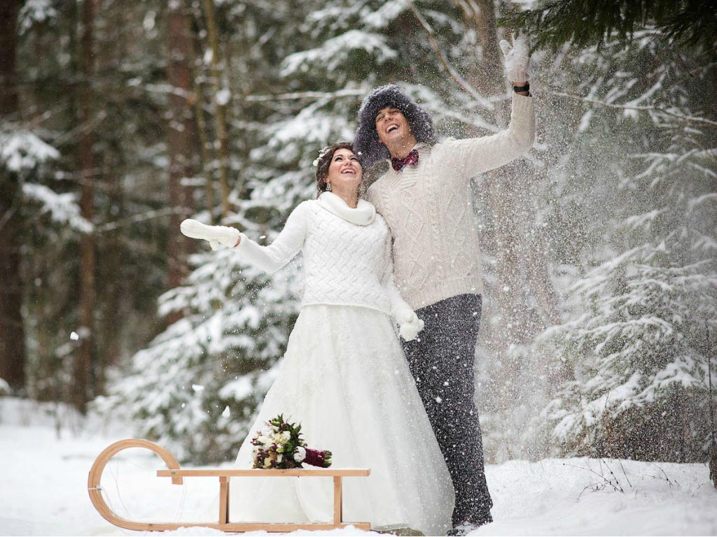 Организация зимней свадьбы в Москве